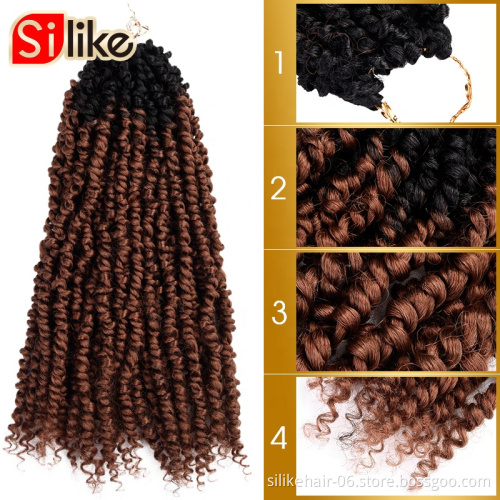 Natural Spring Pre Curly Crochet Braids 18 inch  passion twist hair water wave passion twist hair  passion twist crochet hair